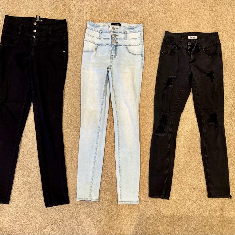 Black and Light Blue Jeans